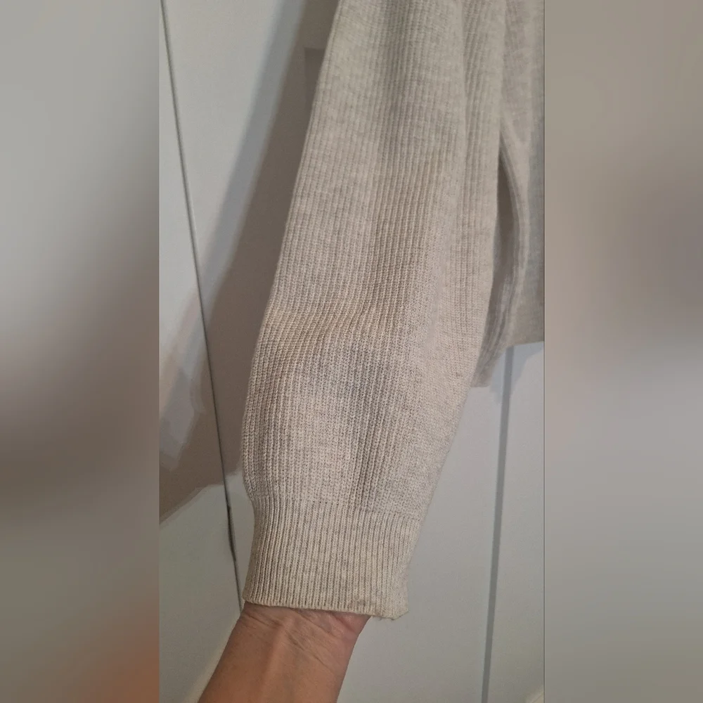 Eddie Bauer Cotton Knit Ribbed Pullover Sweater Crewneck Cream Size Xl Neutral